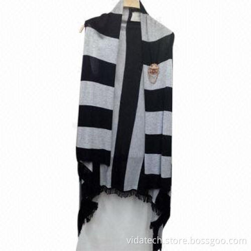 Cotton shawls with stripe pattern, available in various sizes, styles, colors and fabric